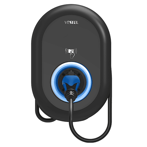 Wallbox Vestel s monitoringem DC proudů, vestavěným elektroměrem MID, Wi-Fi, RFID čtečkou a výstupem s kabelem T2